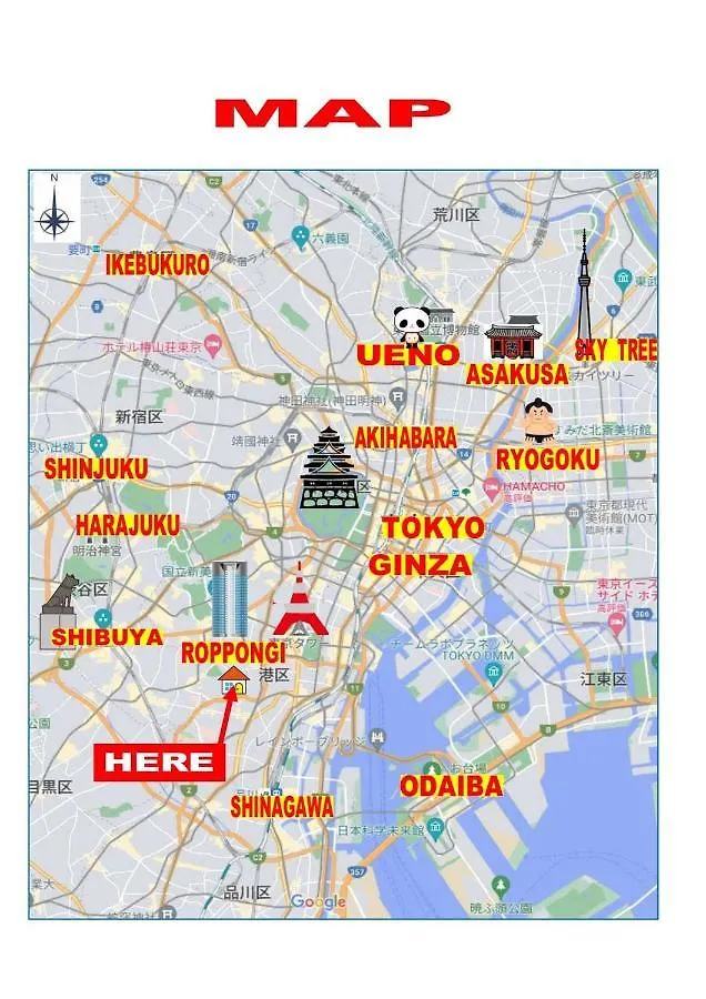 港区南麻布・戸建タイプ・ファミリー・8人まで・無料wi-Fi Tokyo Guest house